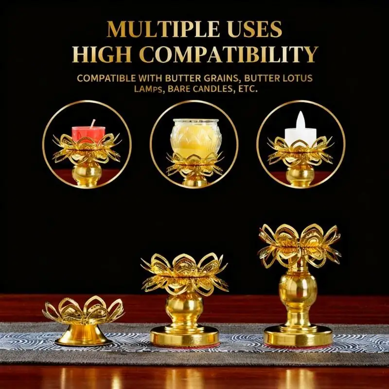 2Pcs Holder Lotus Gold Diwali  - đánh giá và giá Lighting Decoration For Diwali
