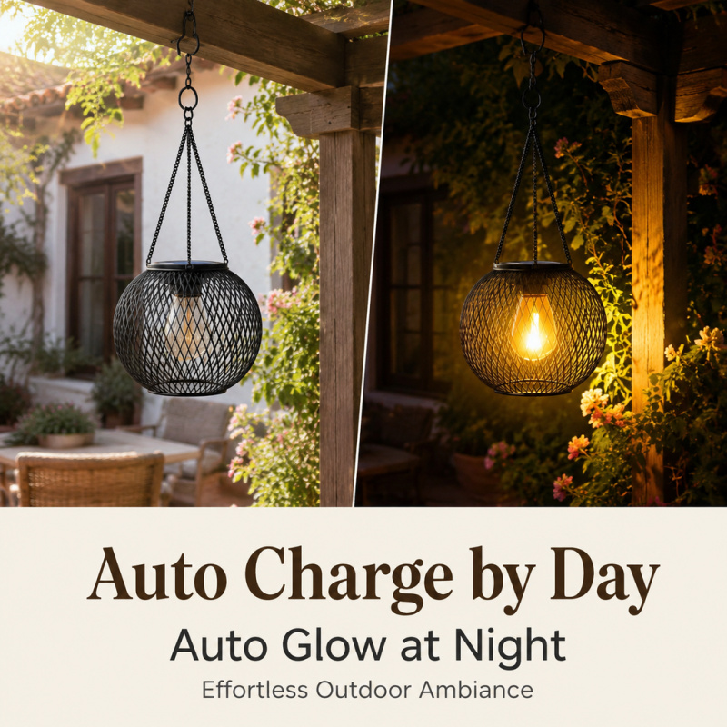 Solar Powered LED Hanging Floo - đánh giá và giá String Light Outdoor
