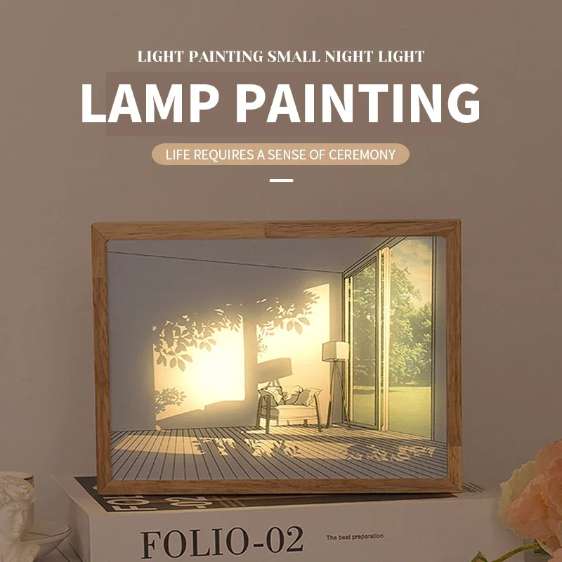 Light Shadow ing Painting Thre - đánh giá và giá Up Lighting Decor