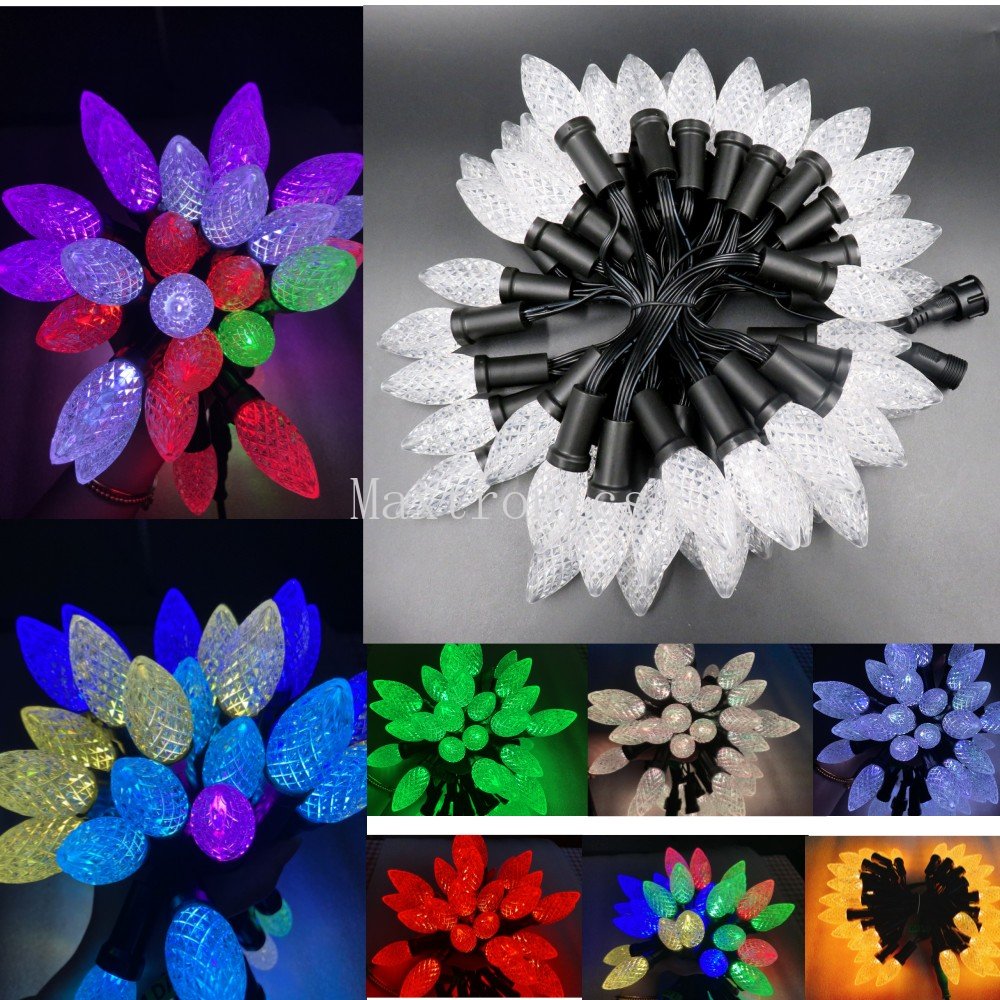 New 50leds/String C9 DC12V WS2 - đánh giá và giá Decor Lighting Address