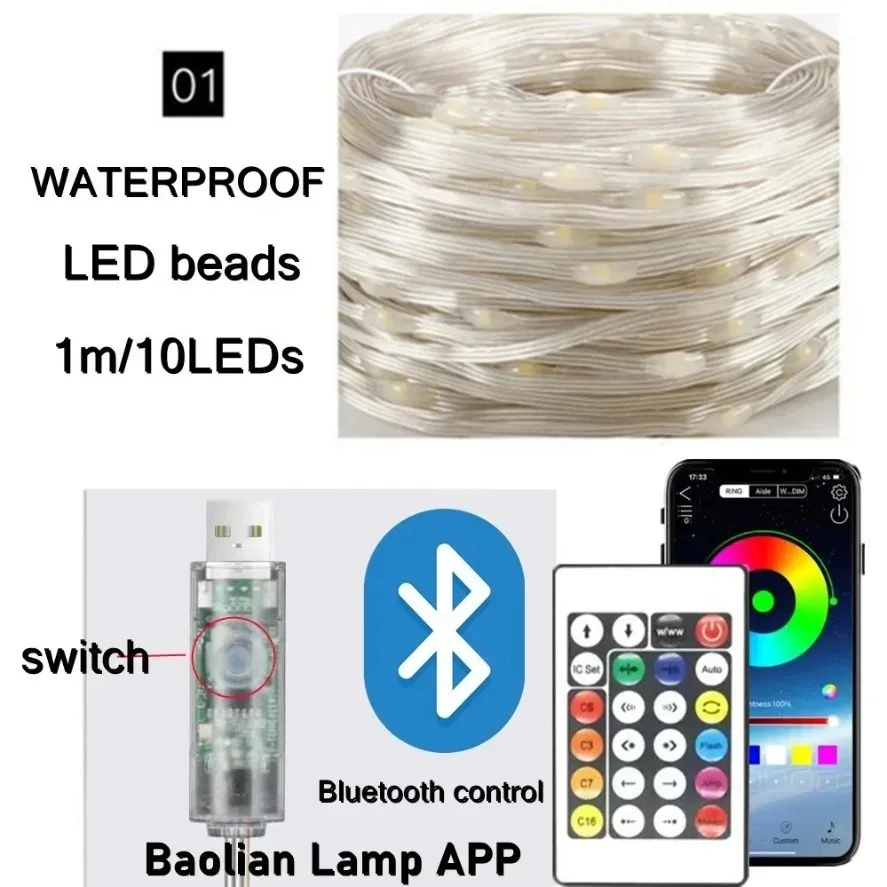 5-20m WS2812B RGB LED Fairy St - đánh giá và giá Decor Lighting Address