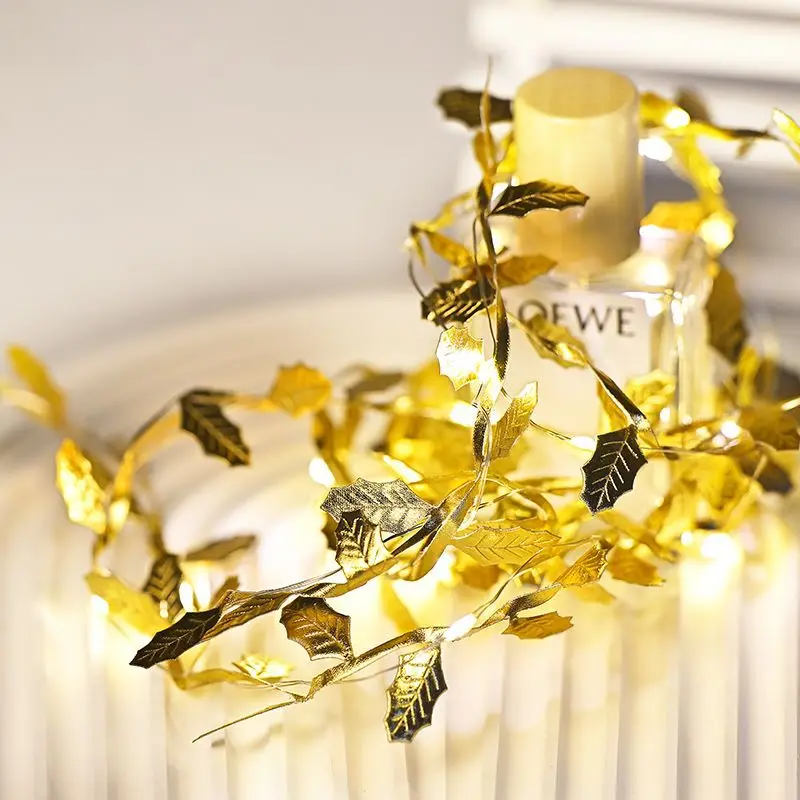 LED Golden Leaves String Light - đánh giá và giá Lighting Decor Living Room