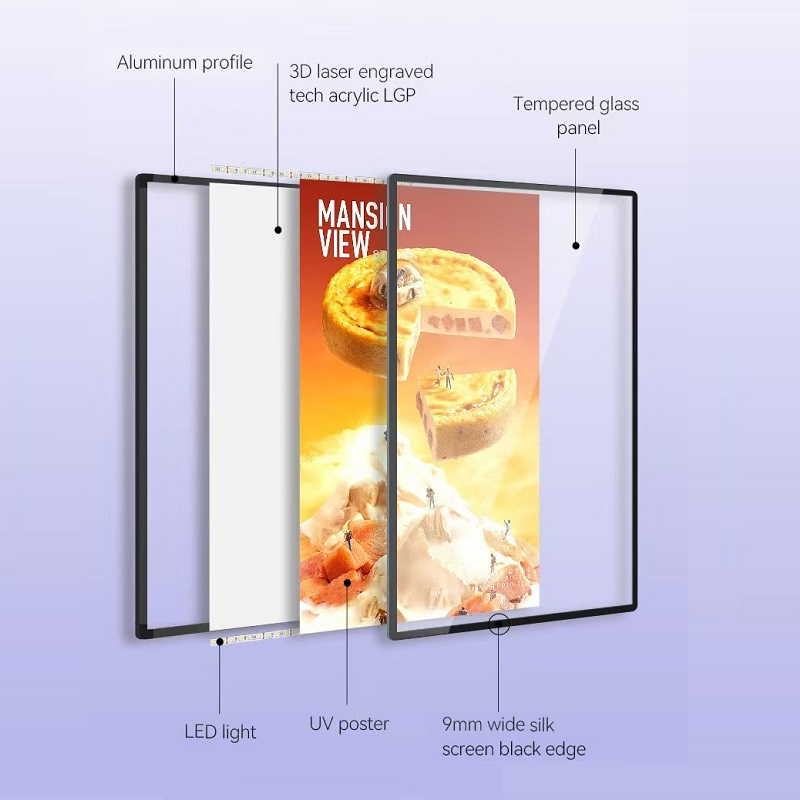Ultra Thin LED Advertising Lig - đánh giá và giá Restaurant Lighting Decoration
