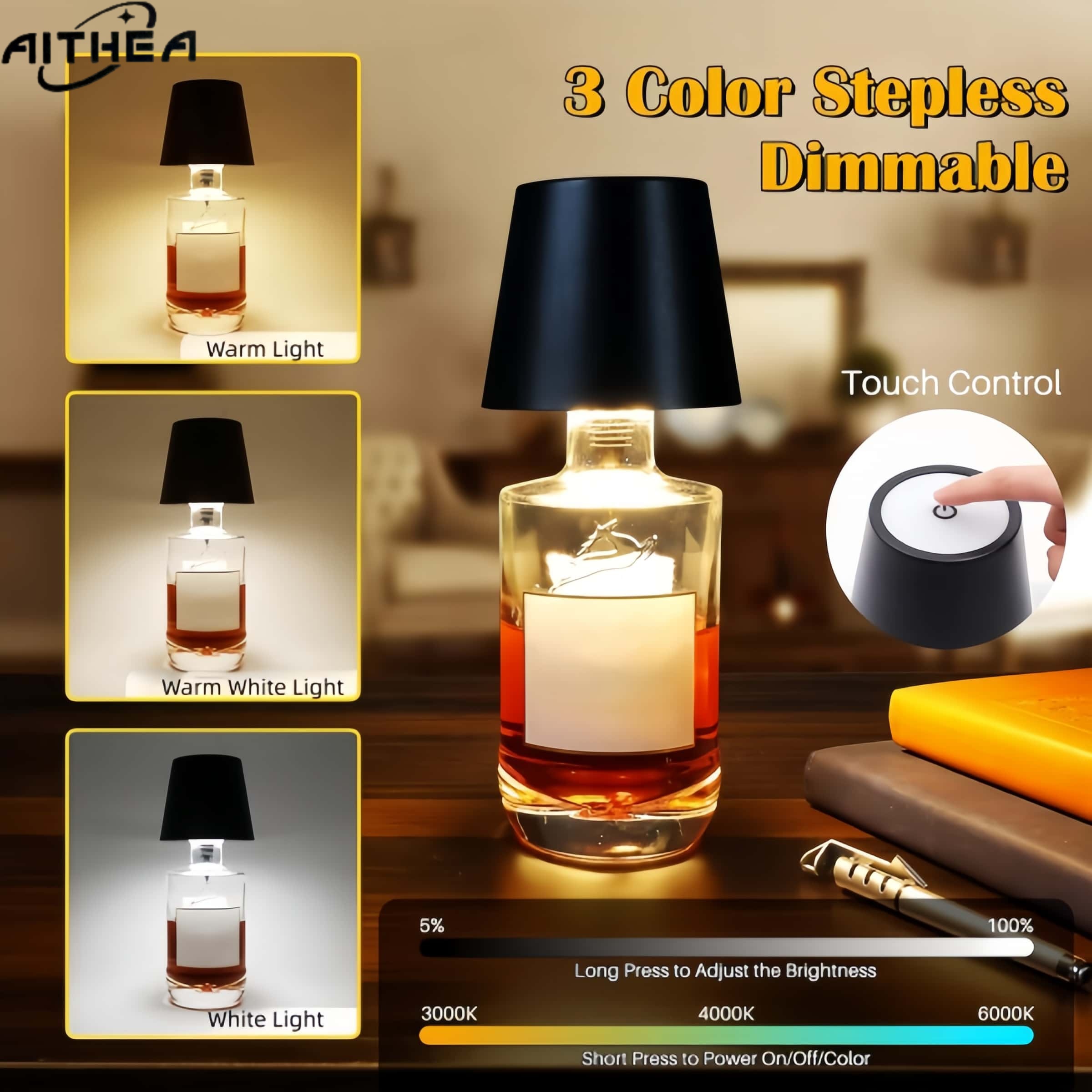 AITHEA Wireless LED Wine Bottl - đánh giá và giá Restaurant Lighting Decoration