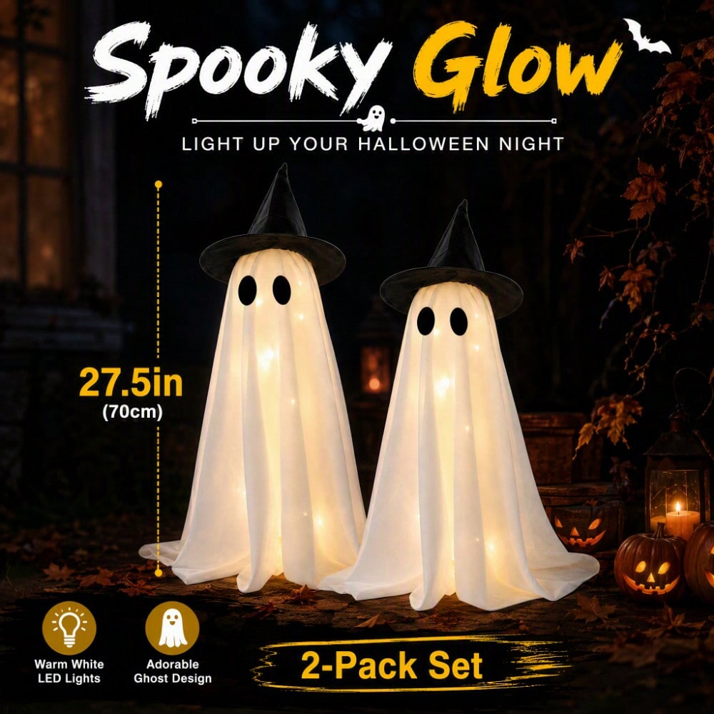 LED Light‑Up Witch Hat Ghost 2 - đánh giá và giá Up Lighting Decor