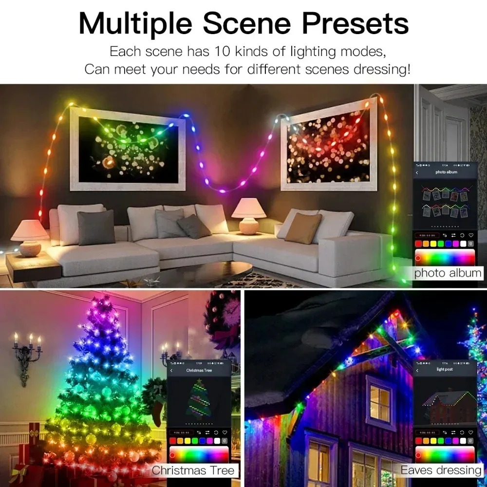 Addressable RGBIC LED Fairy St - đánh giá và giá Decor Lighting Address